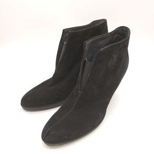 Stuart Weitzman Black Suede Ankle Boots Size 8